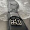 Black leather anatomical girth (dressage)